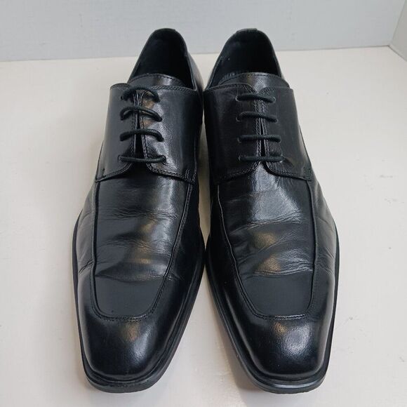 Via Spiga Thaman Men\'s Dress Shoes size 8M Oxford Black Leather